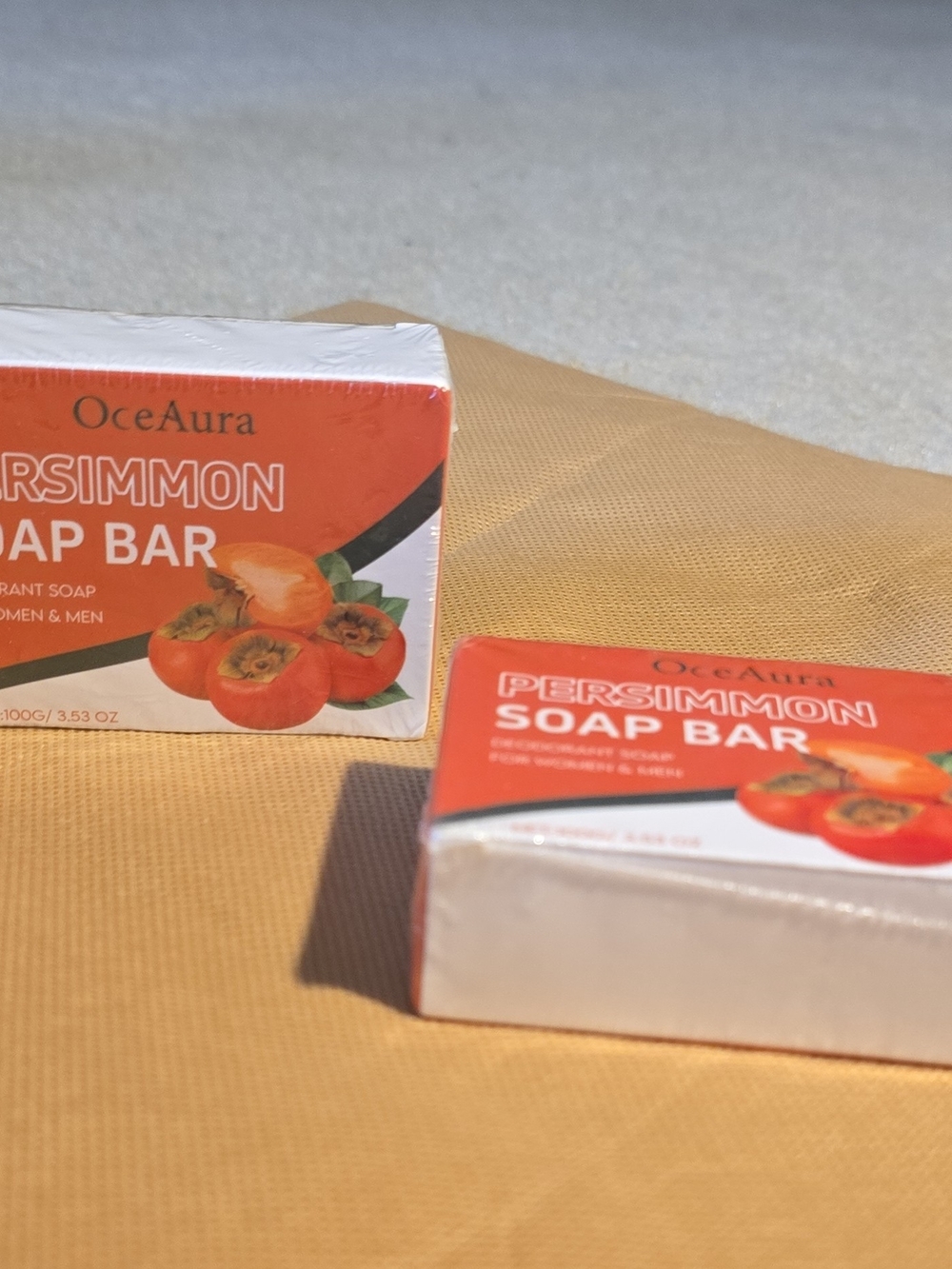 Aura Persimmon Hand Soap Bar - Orange and White